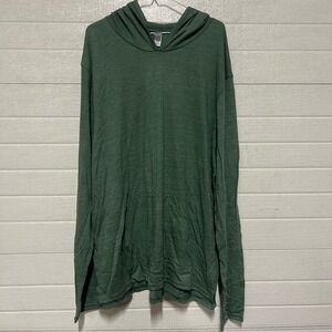 Alternative Apparel Long Sleeve Hooded Pullover Sweatshirt Heather Green 3XL